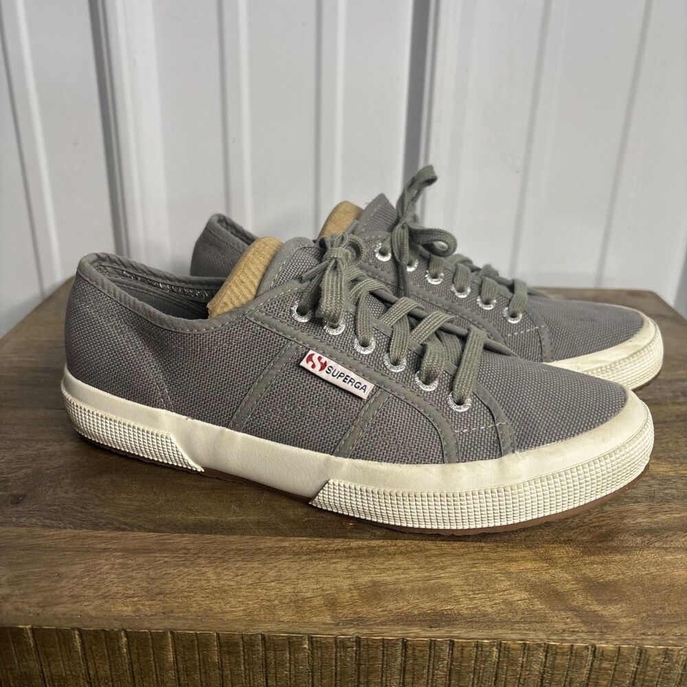 Superga 2750 Cotu Classic Trainers Canvas, Grey, Unisex US Size  7.5M 9W EUC